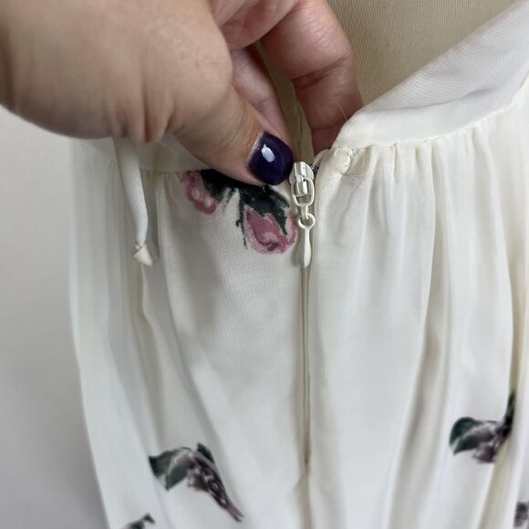 Show Me Your Mumu Dress Womens Small White Faye Flutter Maxi Floral Wedding USA - Picture 6 of 10